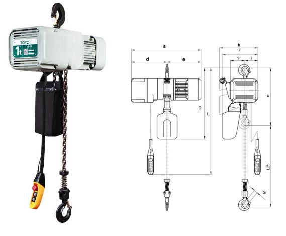 TOYO 1 Ton 3m 2HP