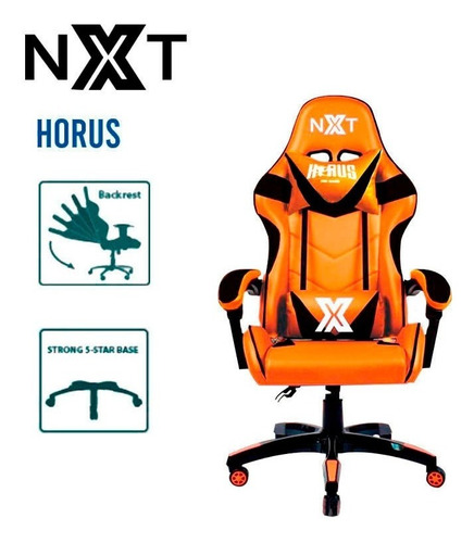 REDRAGON Silla Gaming Nxt Horus Orange/black